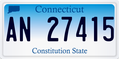 CT license plate AN27415