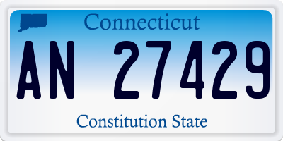CT license plate AN27429
