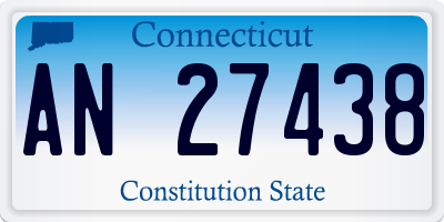 CT license plate AN27438