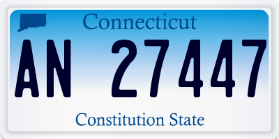 CT license plate AN27447