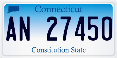 CT license plate AN27450
