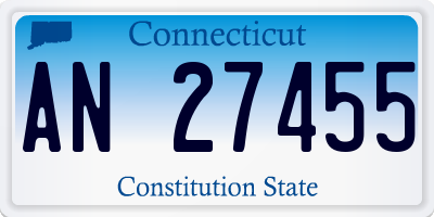 CT license plate AN27455