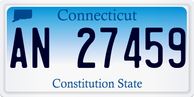 CT license plate AN27459