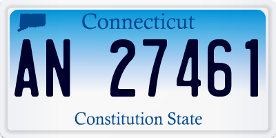 CT license plate AN27461