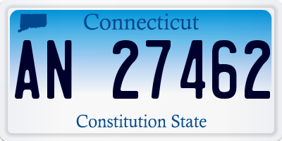 CT license plate AN27462