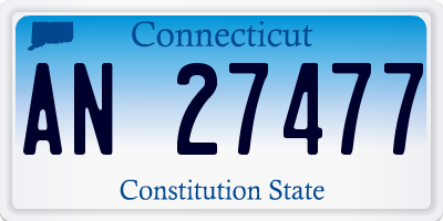 CT license plate AN27477