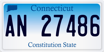 CT license plate AN27486