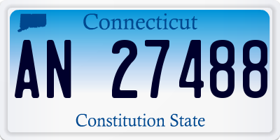 CT license plate AN27488
