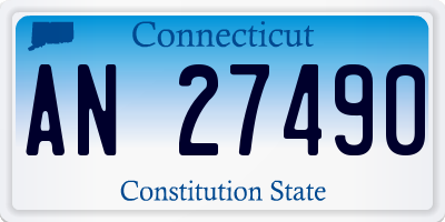 CT license plate AN27490