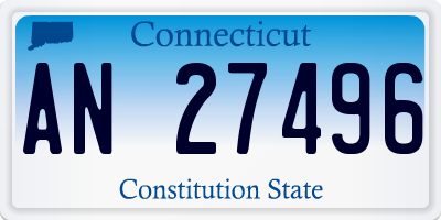 CT license plate AN27496