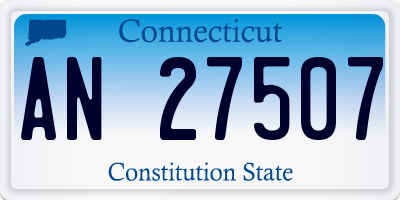 CT license plate AN27507