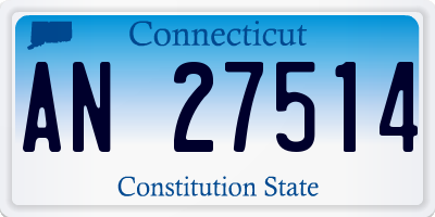CT license plate AN27514