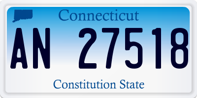 CT license plate AN27518