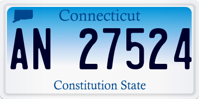 CT license plate AN27524