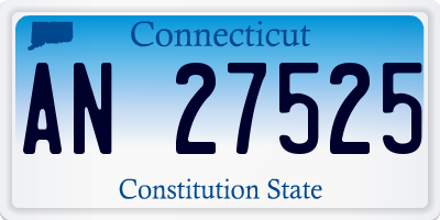 CT license plate AN27525