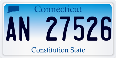 CT license plate AN27526