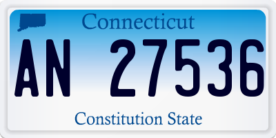 CT license plate AN27536