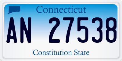CT license plate AN27538