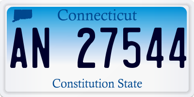 CT license plate AN27544