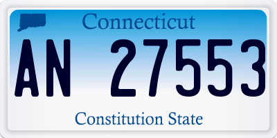 CT license plate AN27553