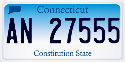 CT license plate AN27555