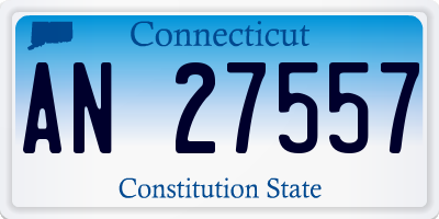 CT license plate AN27557