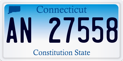 CT license plate AN27558
