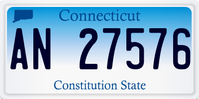 CT license plate AN27576
