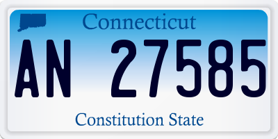 CT license plate AN27585