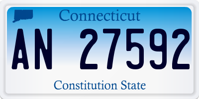 CT license plate AN27592
