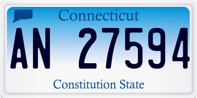 CT license plate AN27594