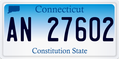 CT license plate AN27602
