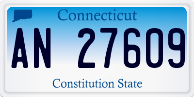 CT license plate AN27609