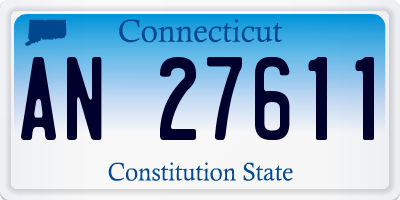 CT license plate AN27611
