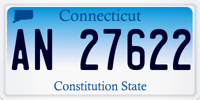 CT license plate AN27622
