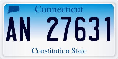 CT license plate AN27631
