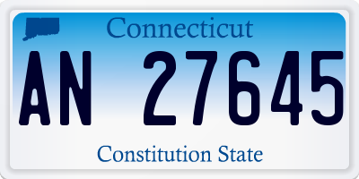CT license plate AN27645