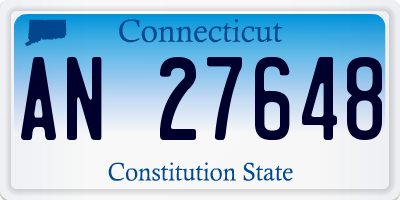 CT license plate AN27648
