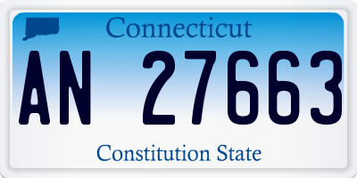 CT license plate AN27663