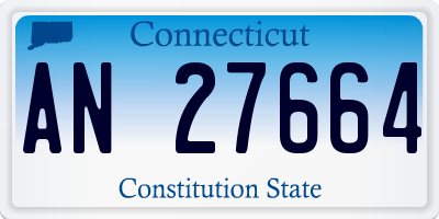 CT license plate AN27664