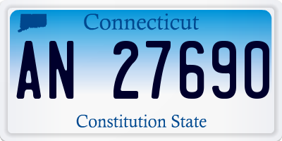 CT license plate AN27690