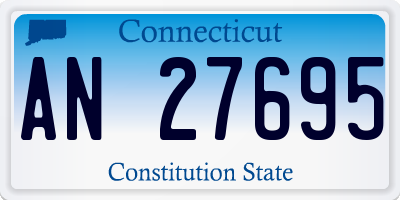 CT license plate AN27695