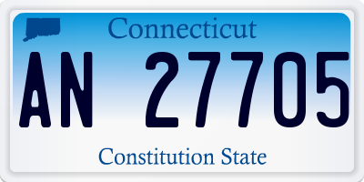 CT license plate AN27705
