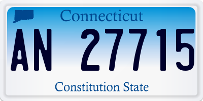 CT license plate AN27715