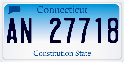 CT license plate AN27718
