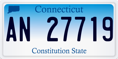 CT license plate AN27719