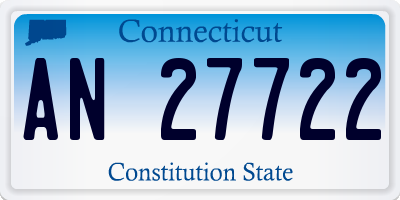 CT license plate AN27722