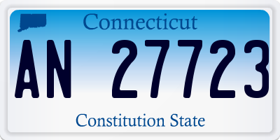 CT license plate AN27723