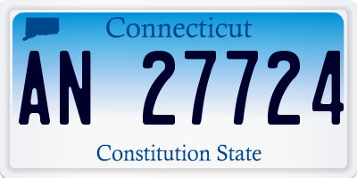 CT license plate AN27724