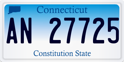 CT license plate AN27725